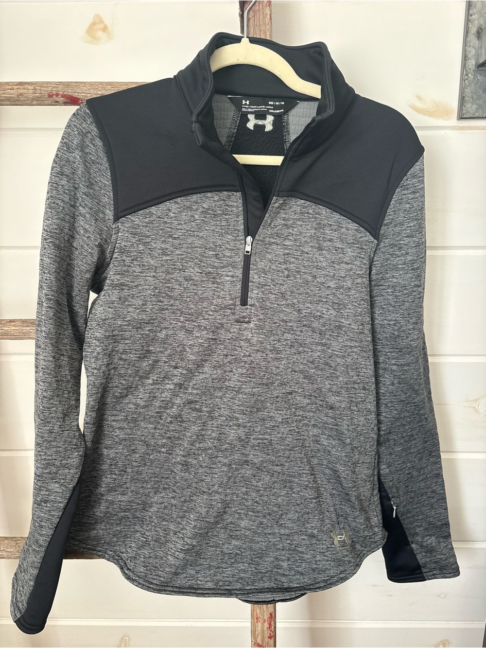 Under Armour Black and Gray Half-Zip Athletic Pullover